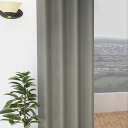 Yellow Weaves Grey Room Darkening Long Door Curtain-image-29