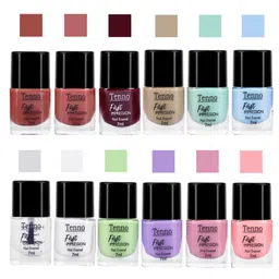 Tenno Set Of 12 First Impression Nail Enamel - 7 ml - Combo 18-3