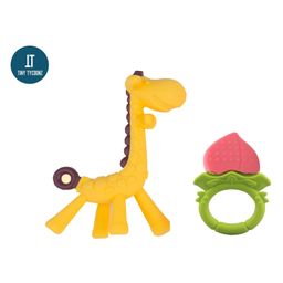Tiny Tycoonz Fruit Shape and Giraffe Shaped Silicone Teether Pack of 2 - Multicolor-18