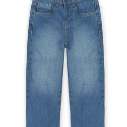Kiddopanti Flared Washed & Distressed Hem Jeans - Blue-image-73