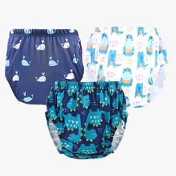 Chinmay Kids Baby Panty Boys and Girls Reusable Washable Printed Panty Pack of 3-10