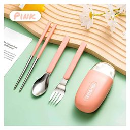 LuvLittle Travel Kawaii Cutlery Set- Pink-image-4