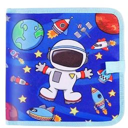 PLUSPOINT Erasable Doodle Book for Kids Toddlers Activity Toys Reusable Drawing Pads with Watercolor Pens,Travel Art Toy, Road Trip Car Game Writing Painting Set for Boys and Girls (Astronaut)-27