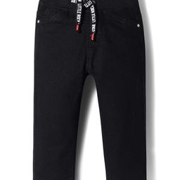 Babyhug Cotton Denim Full Length Washed Jeans With Stretch - Black-picture-29