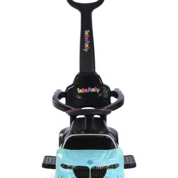 fab n funky Play Nation 3 in 1 Manual Push Ride on Car with Parent Push Handle - Turquoise image 2