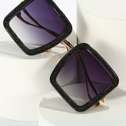 Secret Lives Unisex Grey Lens & Gold-Toned Square Sunglasses with-image-2