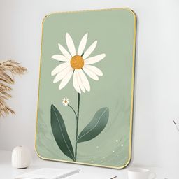 Livin'luxe Green & White Daisy Flower Printed Wall Art-picture-38