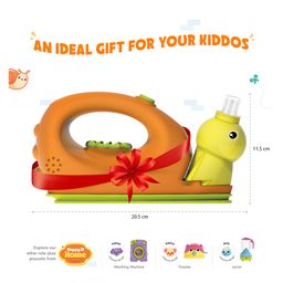 Giggles Funskool Happy Little Home Iron Snail Theme- Yellow & Orange image 3