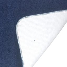 BIANCA Set Of 2 Navy Blue Solid Rectangular Anti-Slip Bath Rugs image 3