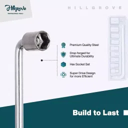 Hillgrove 10 Pcs Hex Socket Spanner Set, 8 Pcs Double Open End Wrench Set Combo, HGCM406M1 image 5