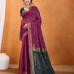 Durga Textile Woven Design Ethnic Motifs Zari Banarasi Saree-picture-20