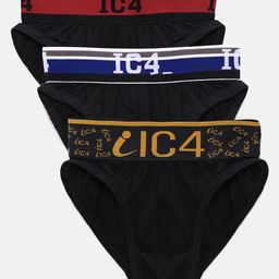 IC4 Boys Pack of 3 Black Solid Basic Briefs 0KMB-B211P3-image-66
