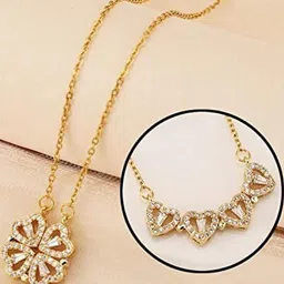 Jewelry Miguel Gold-Plated Floral design Pendant with Chain-image-16