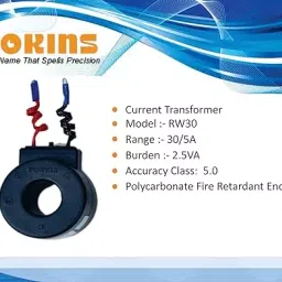 Yokins Current Transformer 30/5A (Two Turns Primary) Range For Ammeter, RW30-30A.5-2TP-2.5VA-5.0 image 3