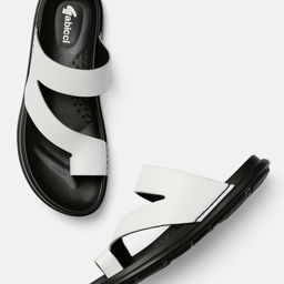 GABICCI Men White Leather Comfort Sandals-picture-30