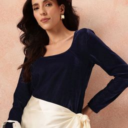 all about you Square Neck Velvet Finish Regular Top-picture-45