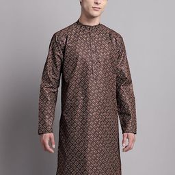 Arch element Men Flared Sleeves Thread Work Pathani Kurta-picture-10