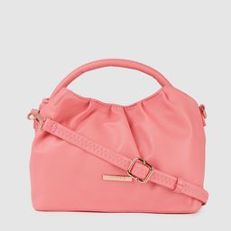 Caprese Pink Solid Handheld Bag-12