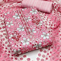 HERE&NOW Floral Printed Sequinned Unstitched Dress Material-picture-31