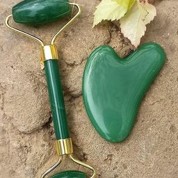 Techpro Set Of 2 Jade Roller & Gua Sha Stone Set-image-32