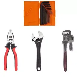 Hillgrove 9 Pcs Full Hex Allen Key Set with Adjustable Wrench combo , HGCM312M1-37