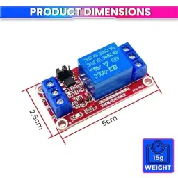 amiciSmart High and Low Level Trigger 1 Channel Relay Module Shield with Optocoupler Compatible Relay Board for Arduino, 12 V/24 V, 1xHIGH-LOW-PCB-1 image 3
