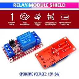 amiciSmart High and Low Level Trigger 1 Channel Relay Module Shield with Optocoupler Compatible Relay Board for Arduino, 12 V/24 V, 1xHIGH-LOW-PCB-1 image 4