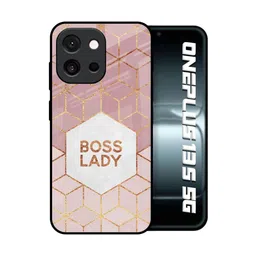 QRIOH Unisex OnePlus 13s 5G Geometric Boss Lady Shockproof Glass Back Case-picture-47