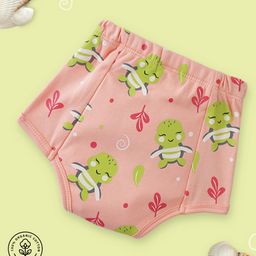 A Toddler Thing Organic Cotton Turtley Awe Print Underwear - Pink-image-13