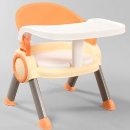Baby Chair with Removable Tray & High Backrest - Orange-picture-14