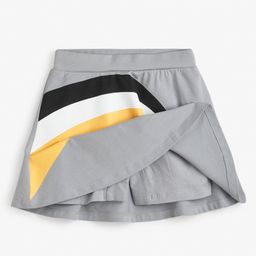 Plan B Star Printed Skater Skirt With Inbuilt Shorts - Grey-image-85