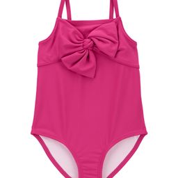 Carter's Sleeveless  V Cut Swimsuit with Bow Applique - Pink-image-82