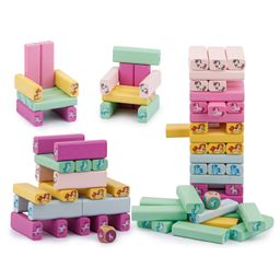 Toysire Stacking Blocks Wooden Tumbling Blocks Set for Kids, Educational Toy with Stackable Tower - 54 Pieces-15