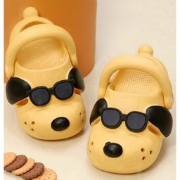 Yellow Bee Puppy With Sunglasses Detailed Clogs - Yellow-image-92