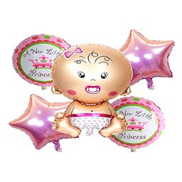Decor Mantra balled baby girl foil balloon for baby shower and girls first birthday decoration - Pink - Pack of 5-image-73