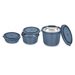 Classic Essentials Stainless Steel Microwave Safe Containers with Lids Lunch Box, 3 Containers Lunch Box (1250 ml, Thermoware)-image-25