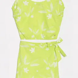 Allen Solly Junior Girls Printed Pure Cotton Top With Skorts-image-32
