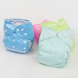 Kidcup Free Size Quick Dry UltraThin Pads Leakage Proof Reusable Cloth Diaper Multicolor (Pack of 2) image 4