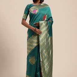 Anouk Rustic Ethnic Motifs Zari Banarasi Saree-2