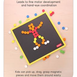 Babyhug Jumbo Magnetic Circle Puzzle Set With Write & Wipe Feature - 250 Magnetic Tiles & 200+ Patterns image 5