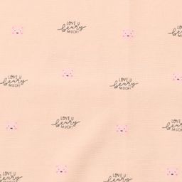 Simply Interlock Knit Hooded Towel With Text Print L 80 x B 80 cm - Peach image 5