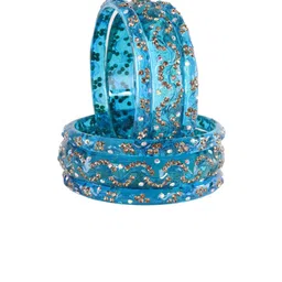 LAVAZZA Set Of 6 Crystal & Zircon-Studded Antique Bangles image 5