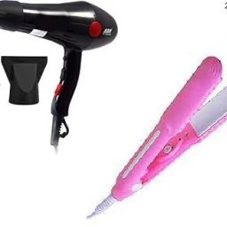 POCKETFRIENDIES 2800 HAIR DRYER 2000 WATT (BLACK) + 8006 HAIR STRAIGHTENER BB185 Personal Care Appliance Combo-image-61