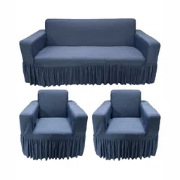 GIFTS ISLAND Grey 5 Pieces Sofa Cover With Arms-image-69