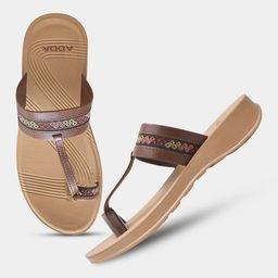 Adda Printed One Toe Flats-image-13