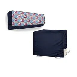 The Furnishing Tree Black Printed Air Conditioner Cover-47