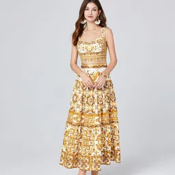 JC Collection Women Printed Top with Skirt-image-59