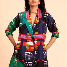 UDD Women Fomo Geometric Printed Tailored Jacket-31