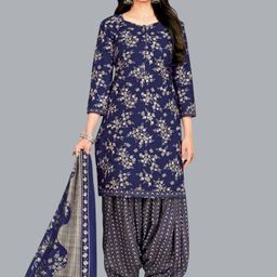 shree jeenmata collection Printed Pure Cotton Unstitched Dress Material-image-87
