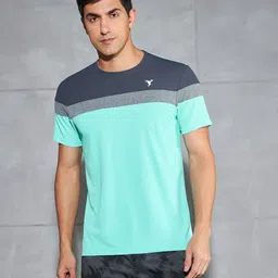 Technosport Men Colourblocked Antimicrobial Slim Fit Sports T-shirt with MATPIQ-image-43